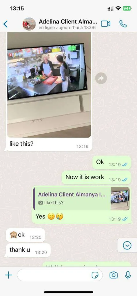 WhatsApp support assistant solving setup question in minutes